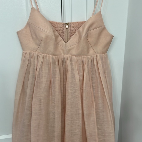 Zimmerman Gathered linen and silk-blend gauze midi dress *Worn Once* - Picture 7 of 8